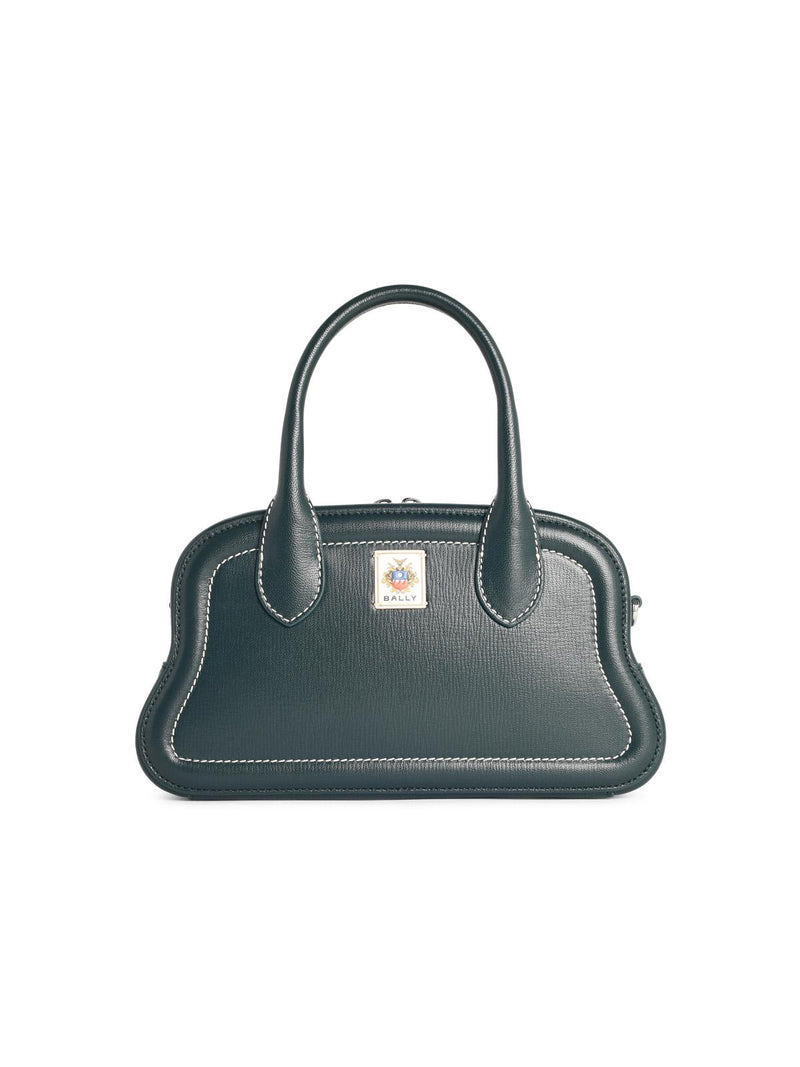 Bally Bally 'UNDA' Seaweed Garnet Leather Bag Green - World Class Fashion