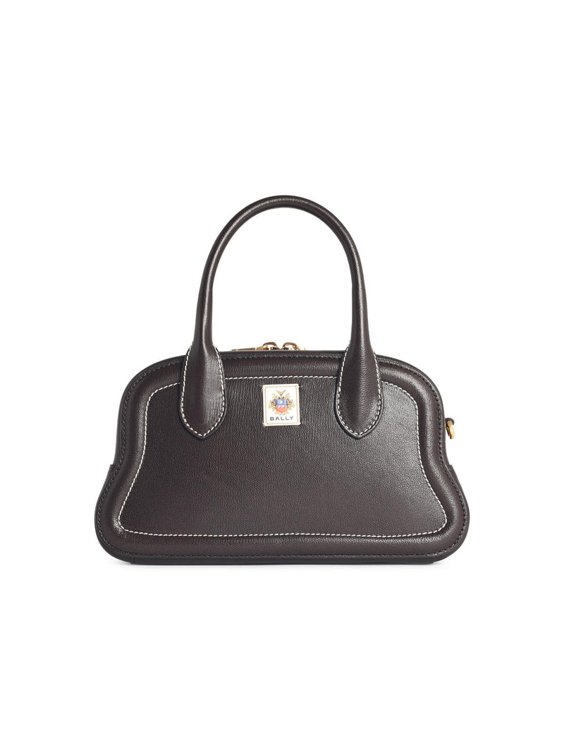 Bally Bally Unda Ebony Garnet Leather Bag Brown - World Class Fashion
