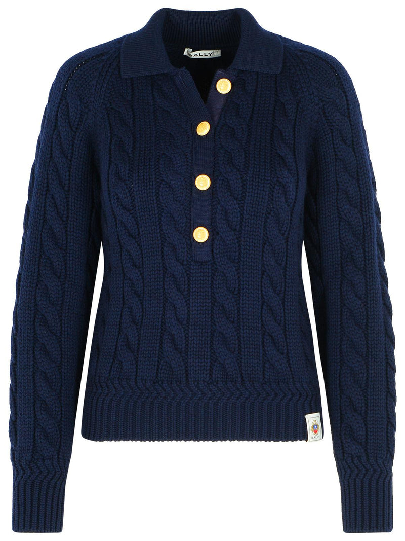 Bally Bally Extrafine Merino Wool Sweater Navy Women - World Class Fashion