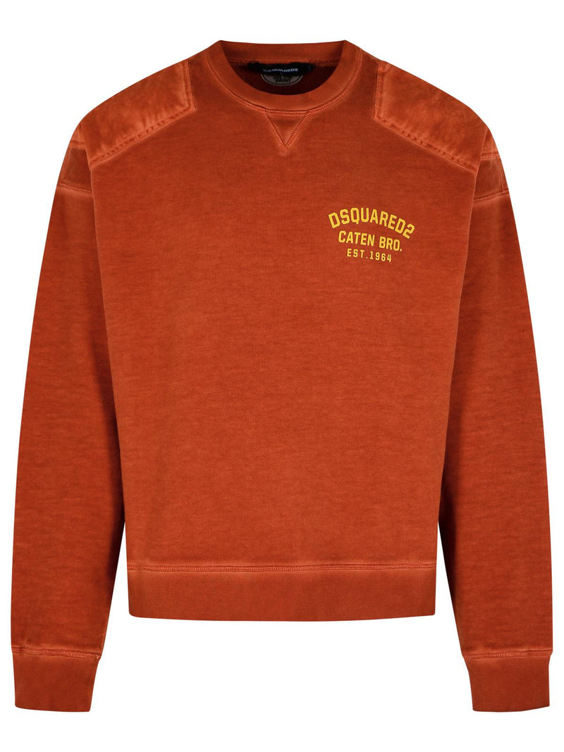 Dsquared2 Dsquared2 'CYPRO' Earthenware Cotton Sweatshirt Brown - World Class Fashion