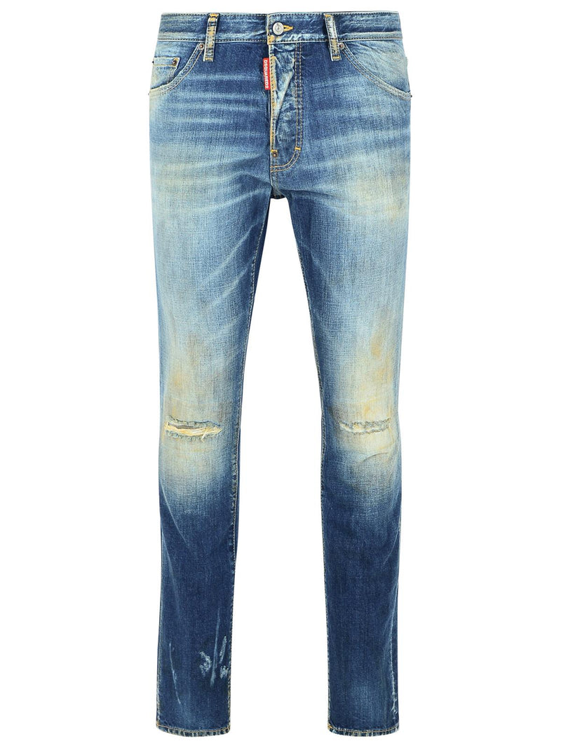 Dsquared2 Dsquared2 S71LB1712 Blue Cotton Jeans Men - World Class Fashion