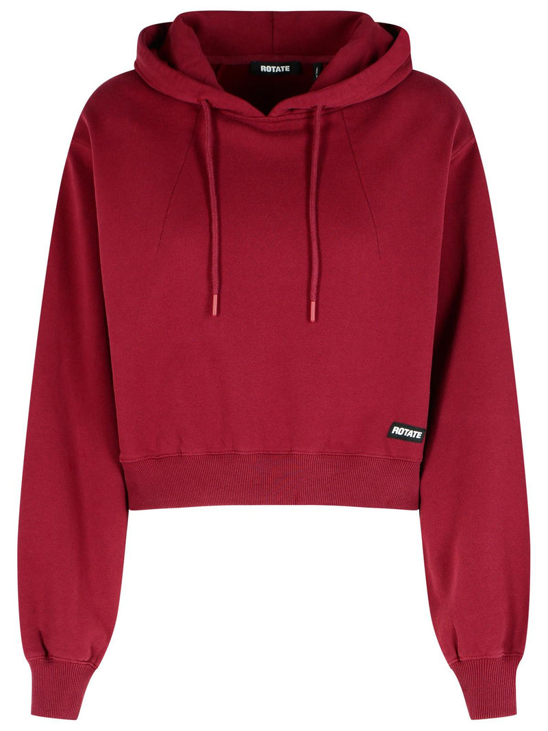 Rotate Rotate Burgundy Cotton Sweatshirt Women - World Class Fashion