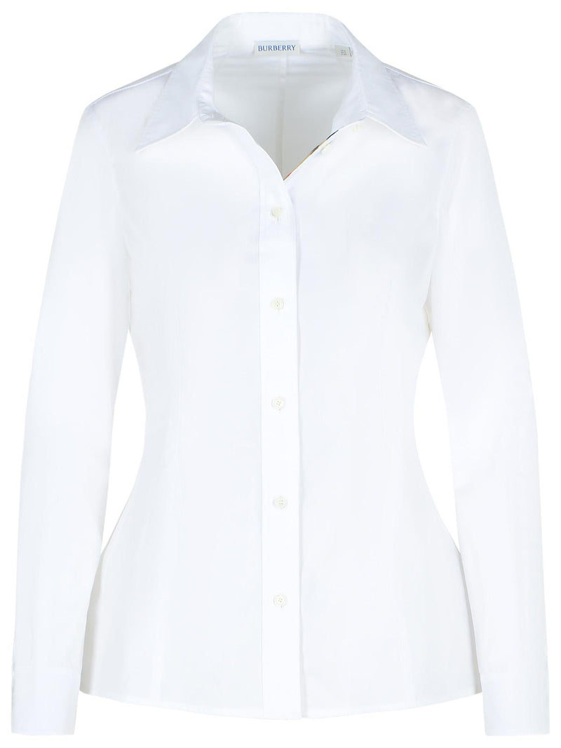 Burberry Burberry Eliza White Cotton Poplin Shirt - World Class Fashion