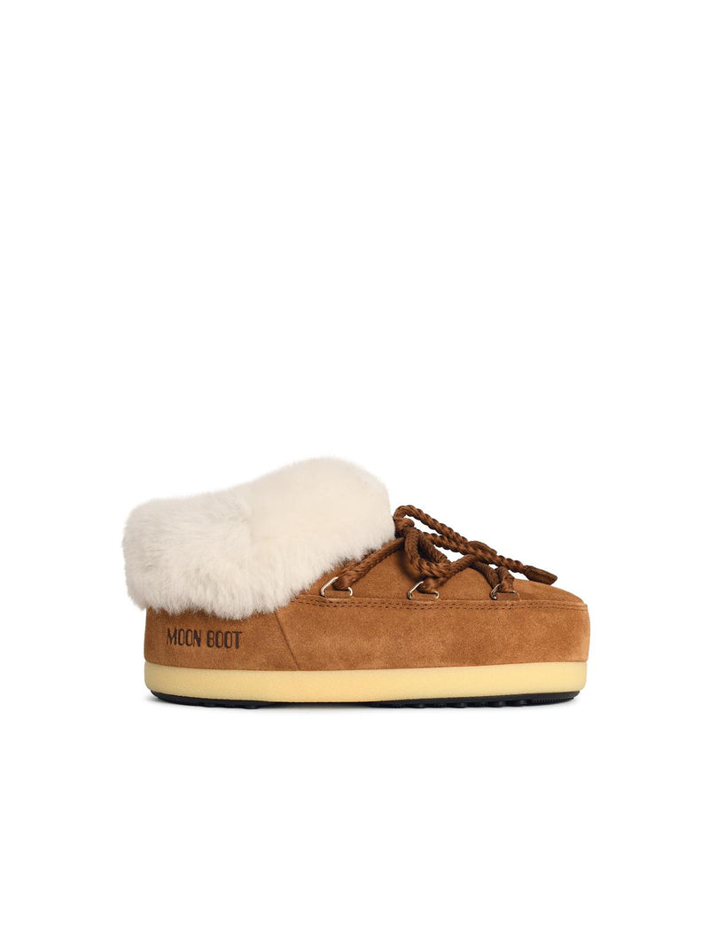Moonboot Moonboot EVX Cognac Suede Slippers Brown - World Class Fashion