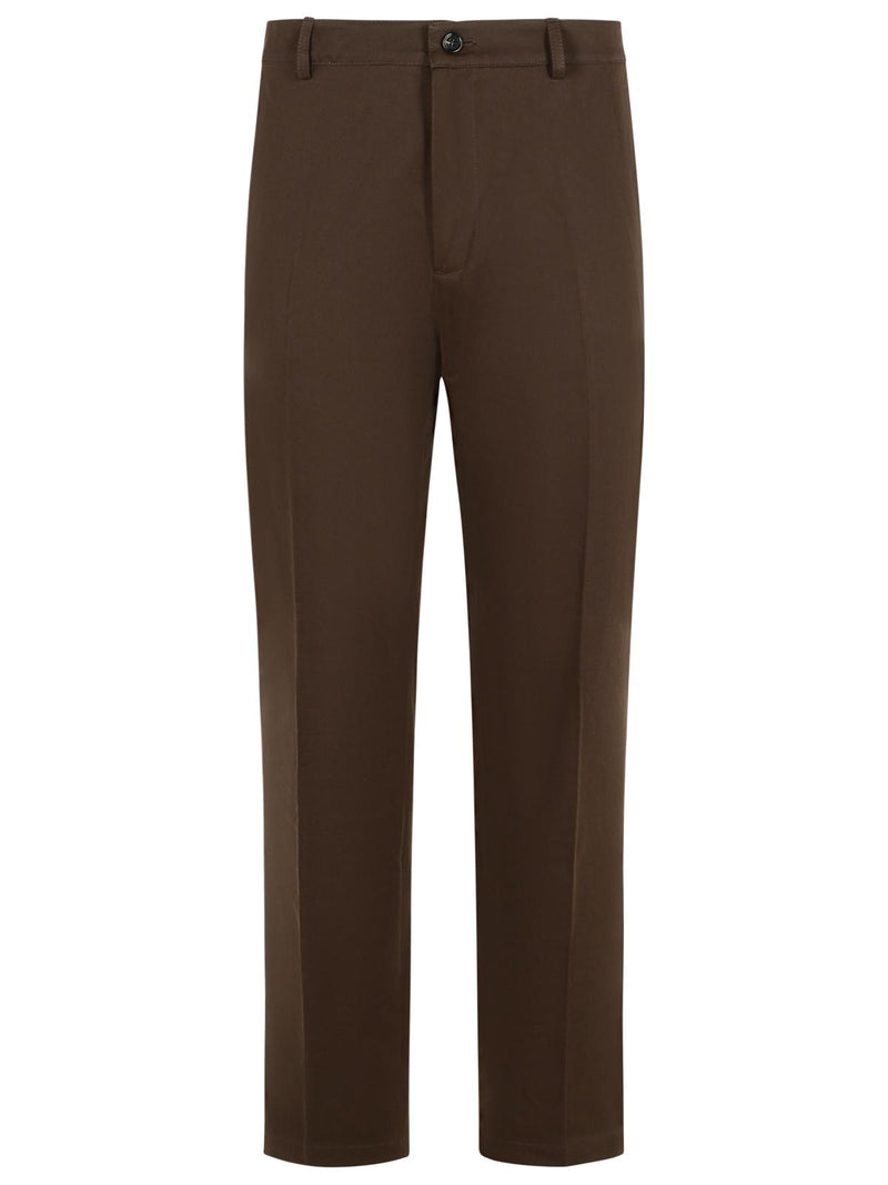 Burberry Burberry Brown Cotton Trousers - World Class Fashion