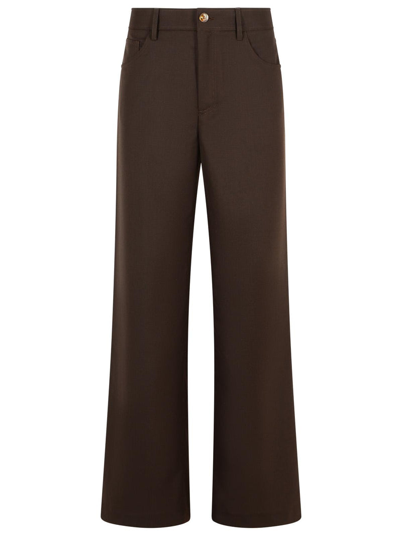 Sefr Sefr 'JIRO' Brown Wool Blend Pants - World Class Fashion