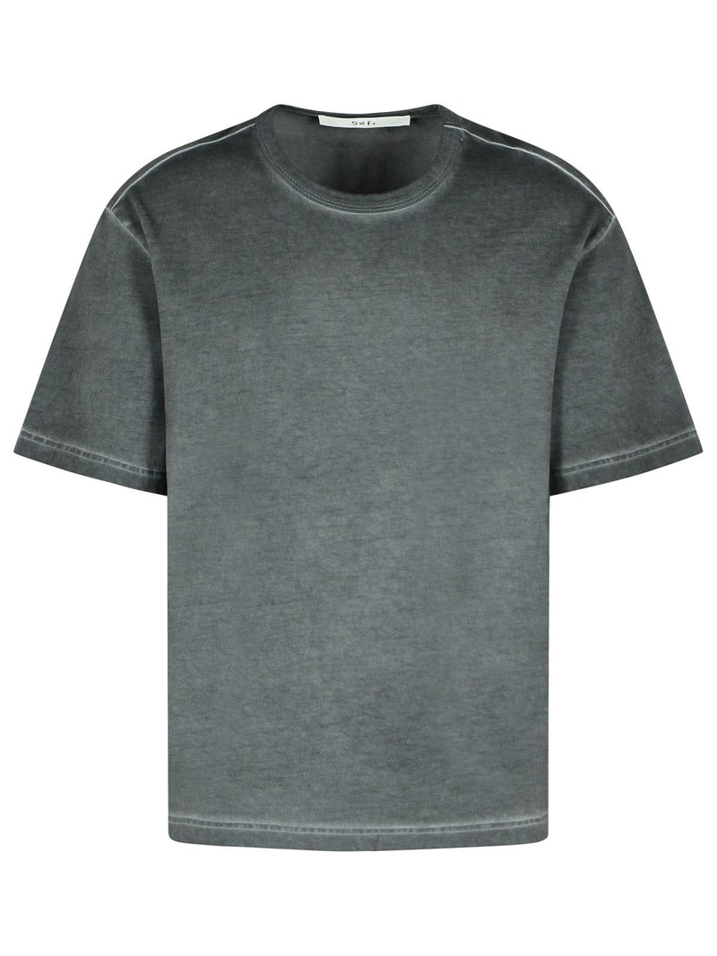 Sefr Sefr 'MAURO' Grey Cotton T-shirt - World Class Fashion