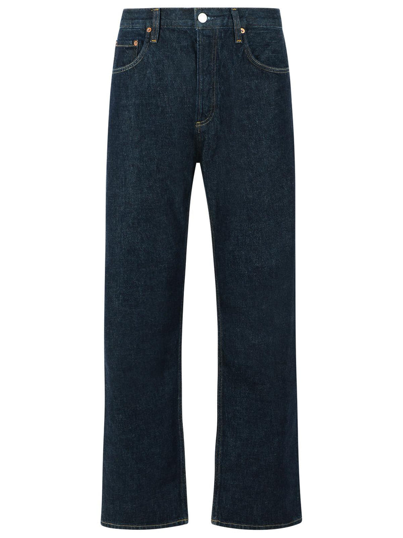 Agolde Agolde Magnus Mid Rise Bow Legs Jeans Black - World Class Fashion