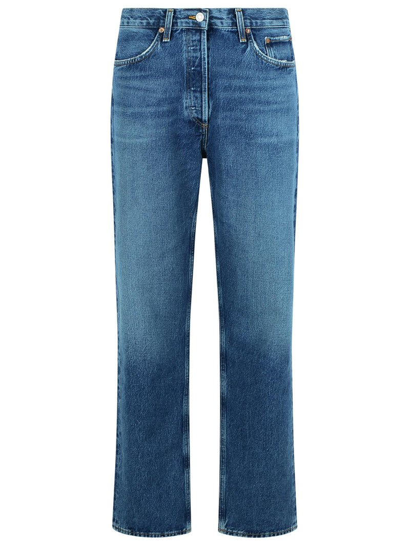 Agolde Agolde '90s Mid Rise Loose Fit Blue Jeans - World Class Fashion