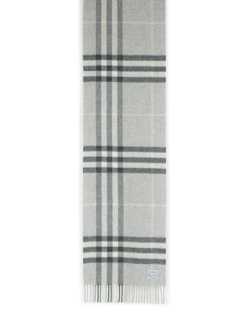 Burberry Burberry 'MU Giant' Grey Cashmere Scarf - World Class Fashion