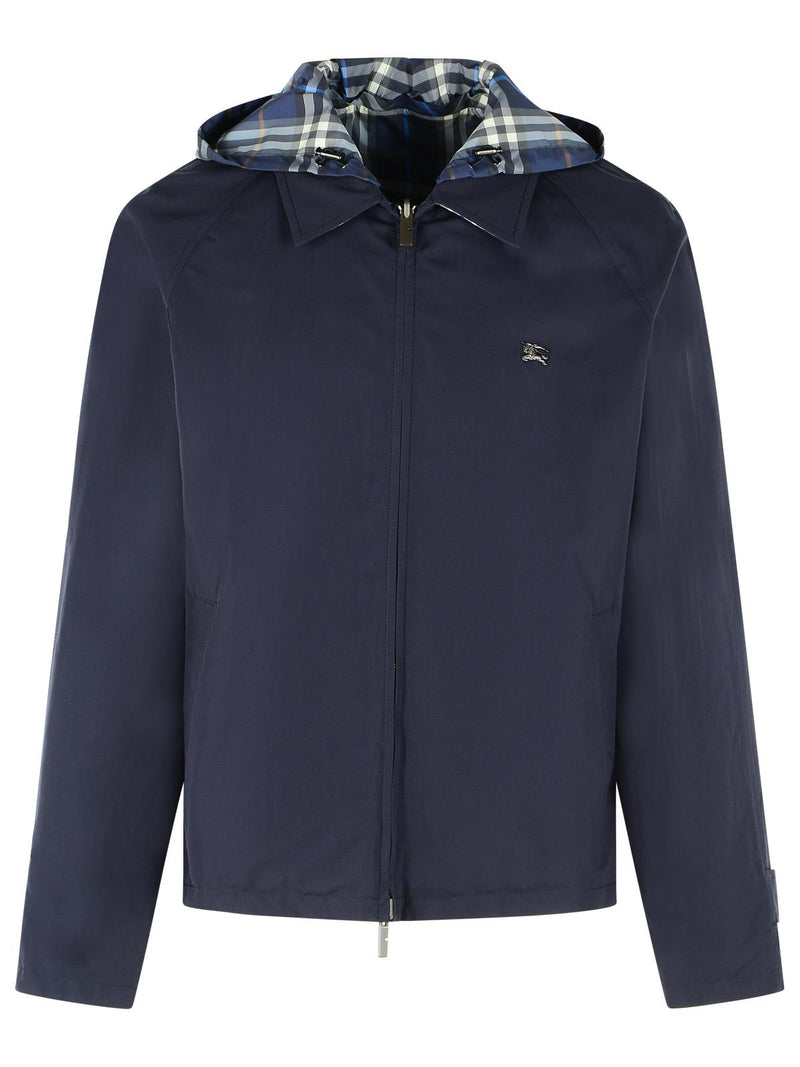 Burberry Burberry Reversible Cotton Jacket Dark Blue - World Class Fashion
