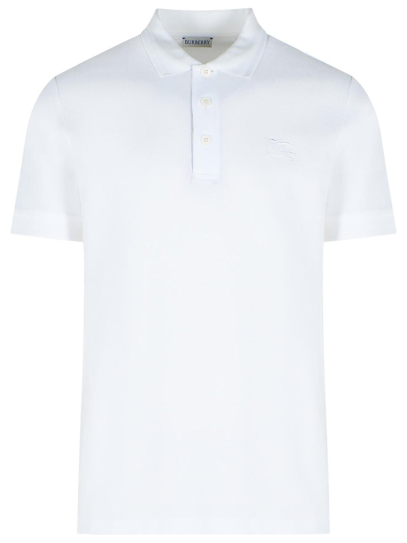 Burberry Burberry Eddie White Cotton Polo Shirt - World Class Fashion