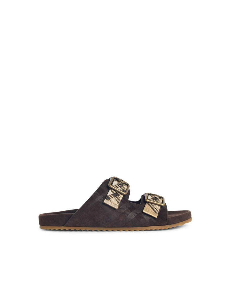 Burberry Burberry 'URCHIN' Brown Suede Sandals Men - World Class Fashion