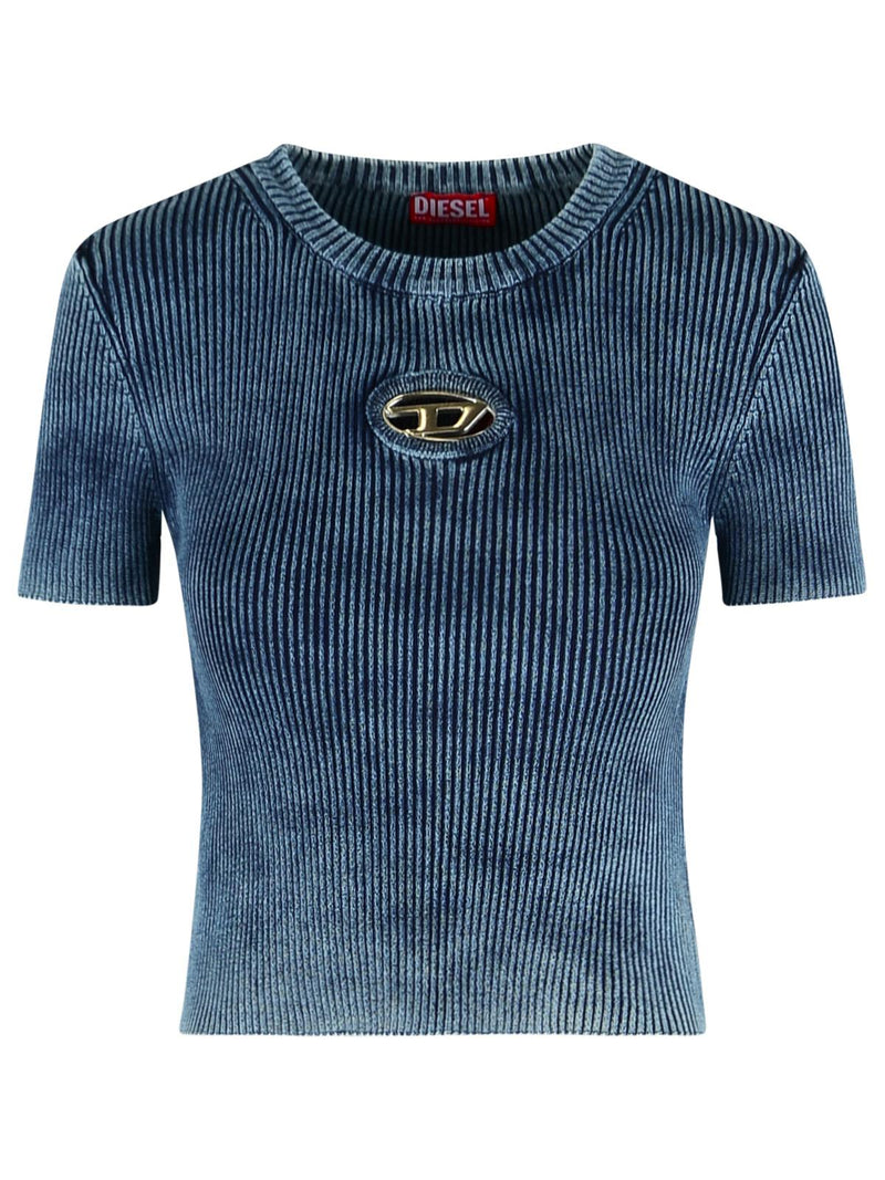 Diesel Diesel M-ANCHOR Dark Blue Cotton Polo Shirt - World Class Fashion