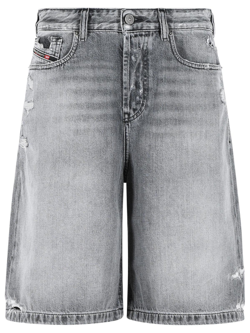 Diesel Diesel 'DESIRE' Grey Cotton Shorts Women - World Class Fashion