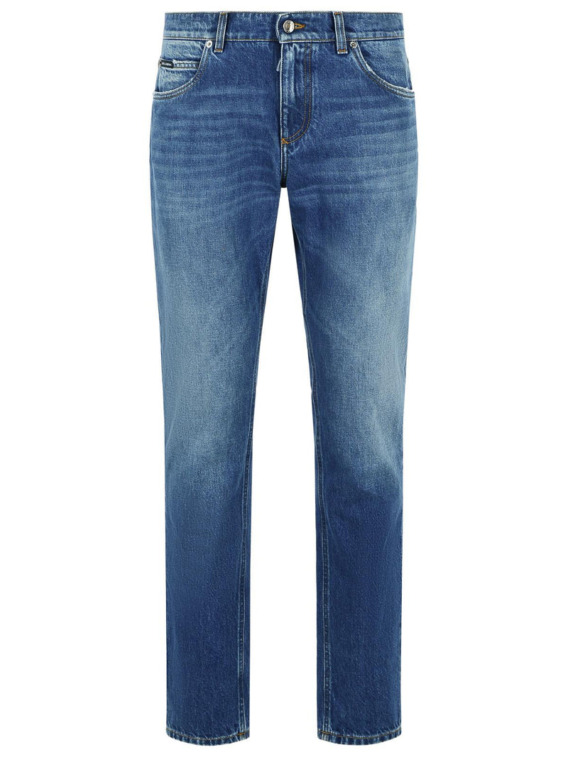 Dolce & Gabbana Dolce & Gabbana Men Blue Cotton Jeans - World Class Fashion