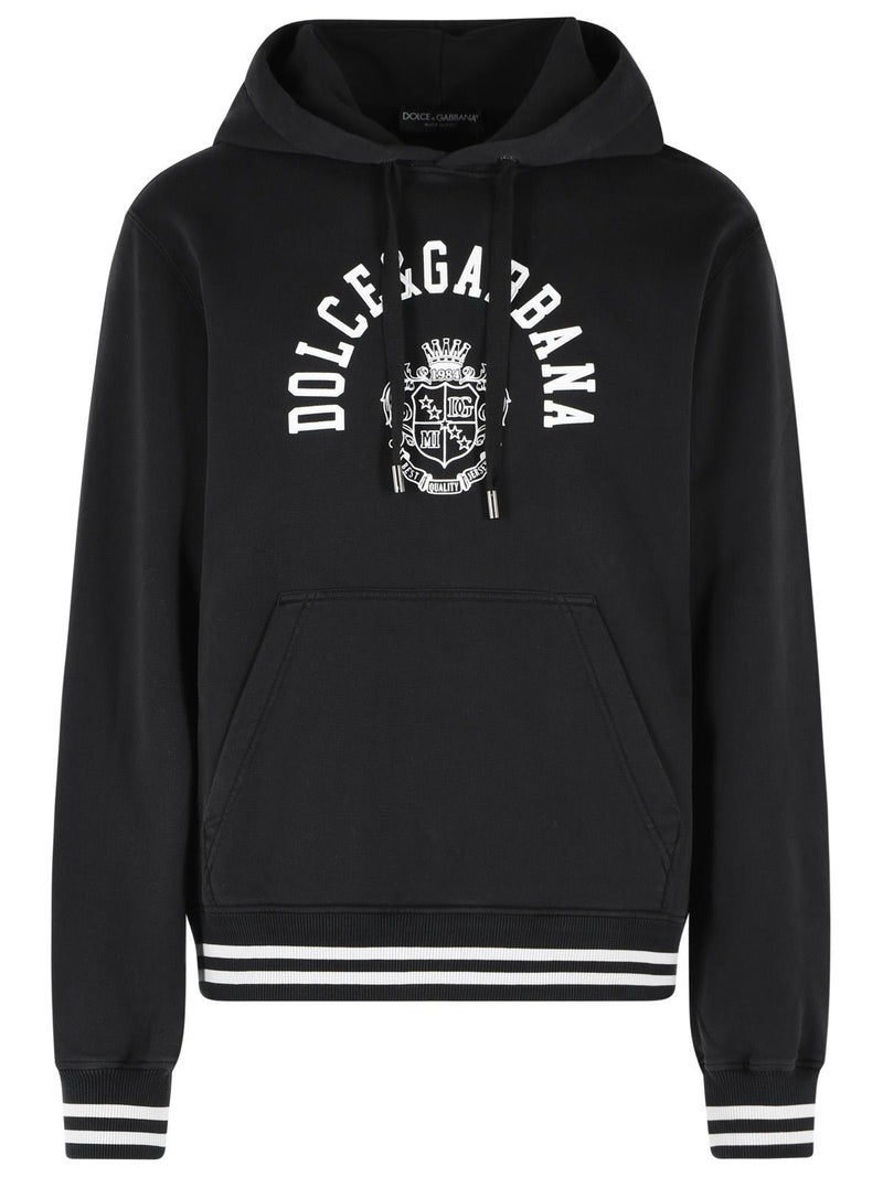 Dolce & Gabbana Dolce & Gabbana Cotton Hoodie Black Men - World Class Fashion