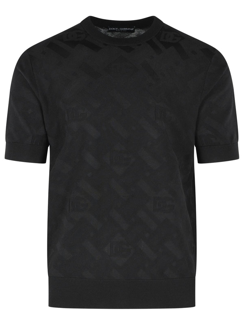 Dolce & Gabbana Dolce & Gabbana Silk Crew Neck Sweater Black - World Class Fashion