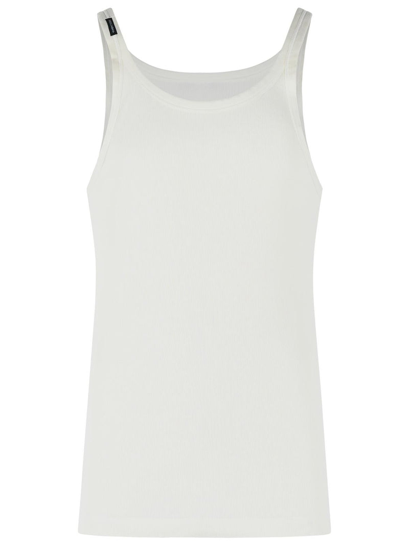 Dolce & Gabbana Dolce & Gabbana Ivory Cotton Tank Top Men - World Class Fashion
