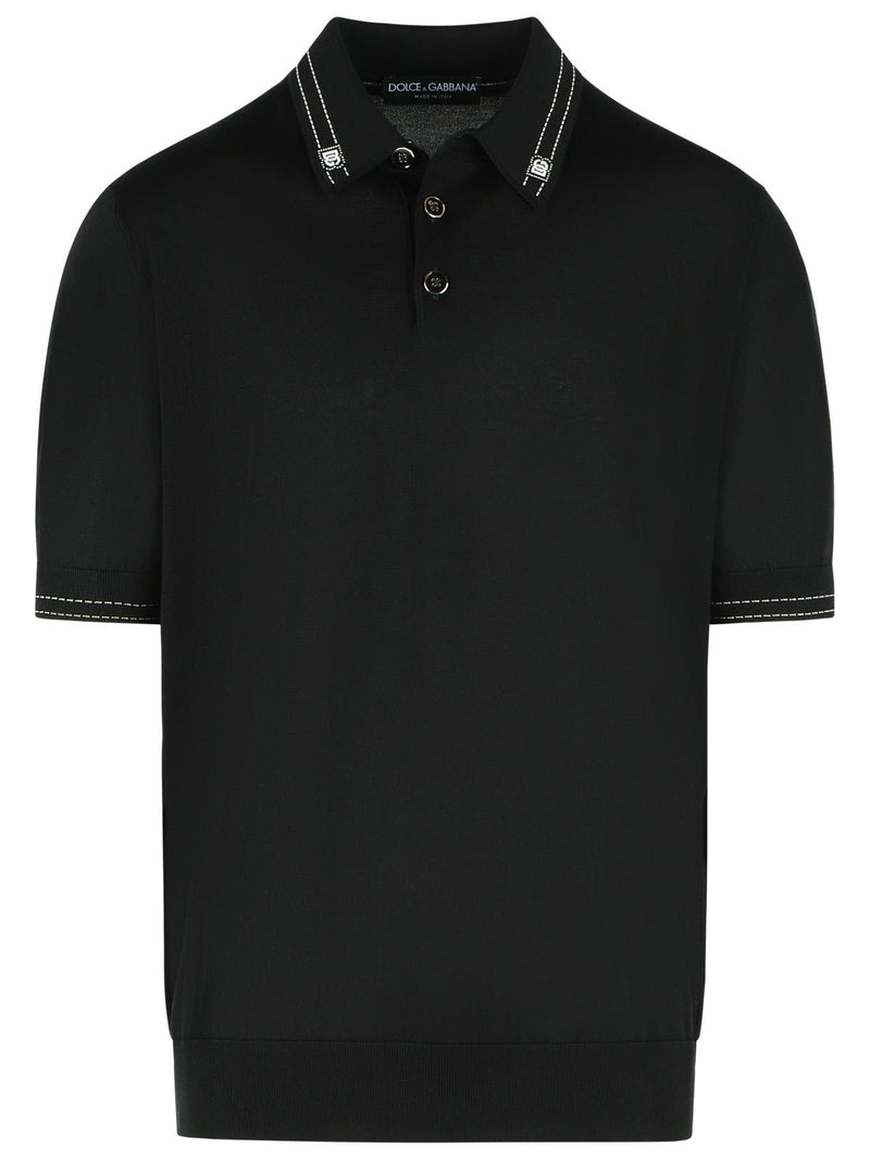Dolce & Gabbana Dolce & Gabbana Silk Polo Shirt Black Men - World Class Fashion