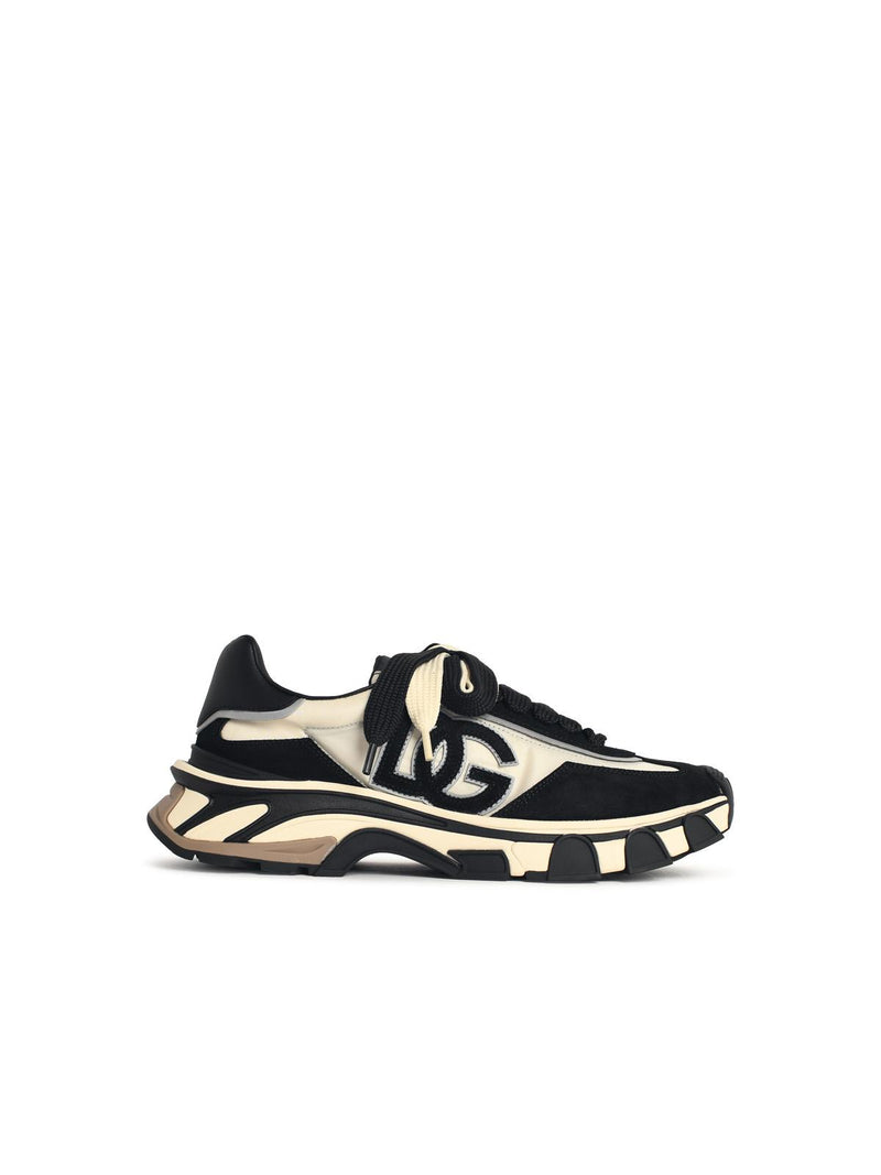 Dolce & Gabbana Dolce & Gabbana AIRMASTER Ivory Black Sneakers - World Class Fashion