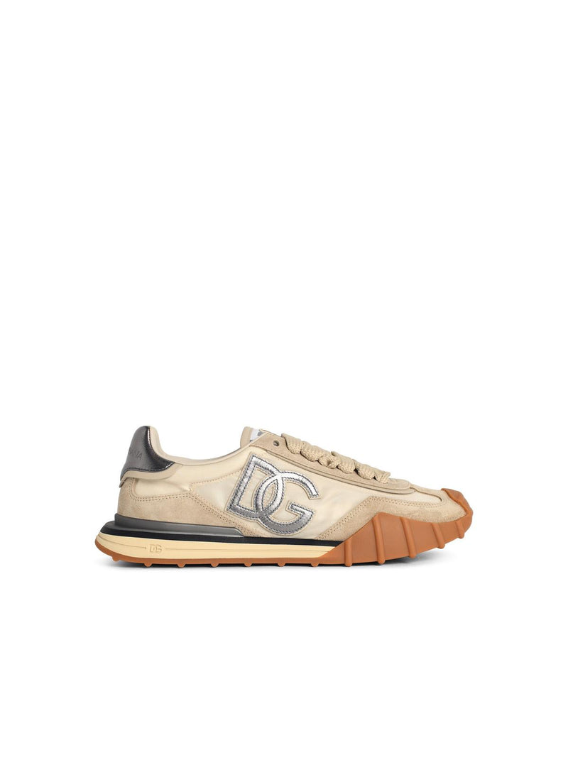 Dolce & Gabbana Dolce & Gabbana Cushion Beige Leather Blend Men Sneakers - World Class Fashion