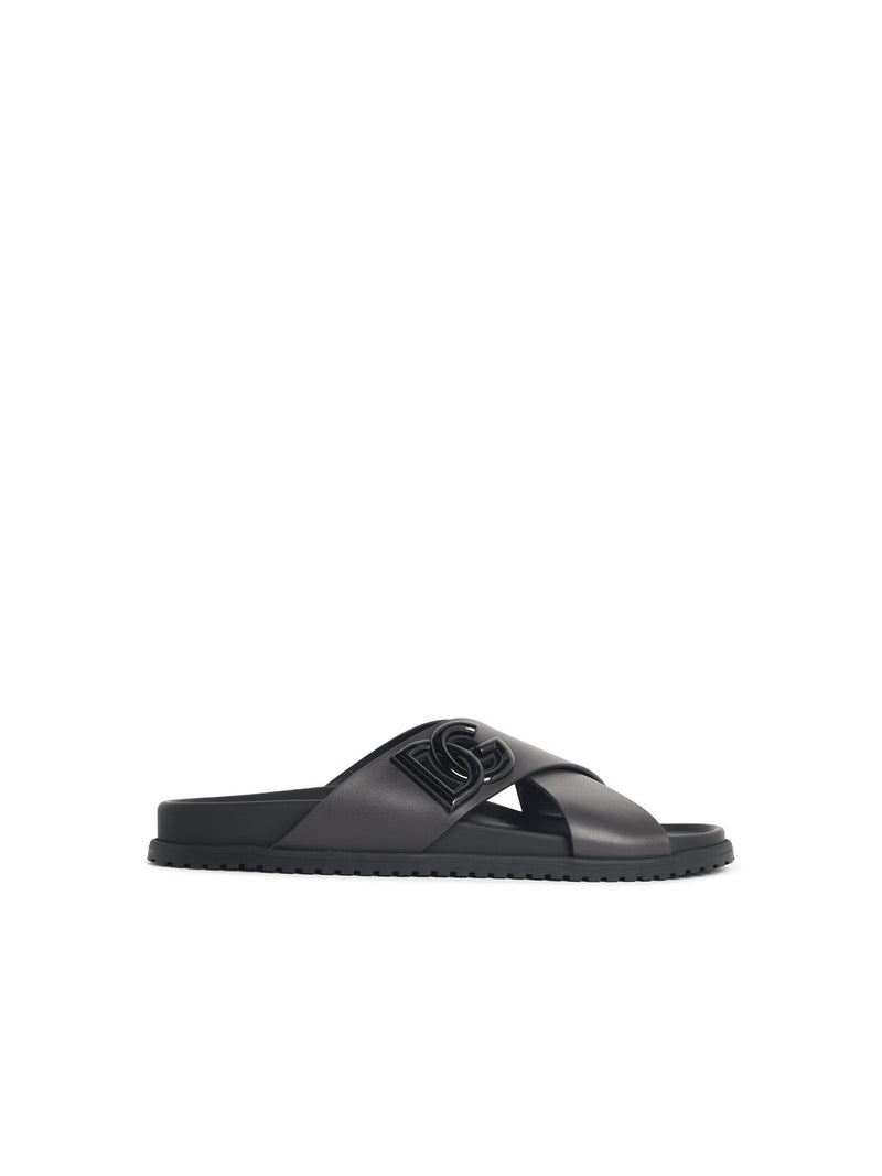 Dolce & Gabbana Dolce & Gabbana Leather Slippers Brown Men - World Class Fashion