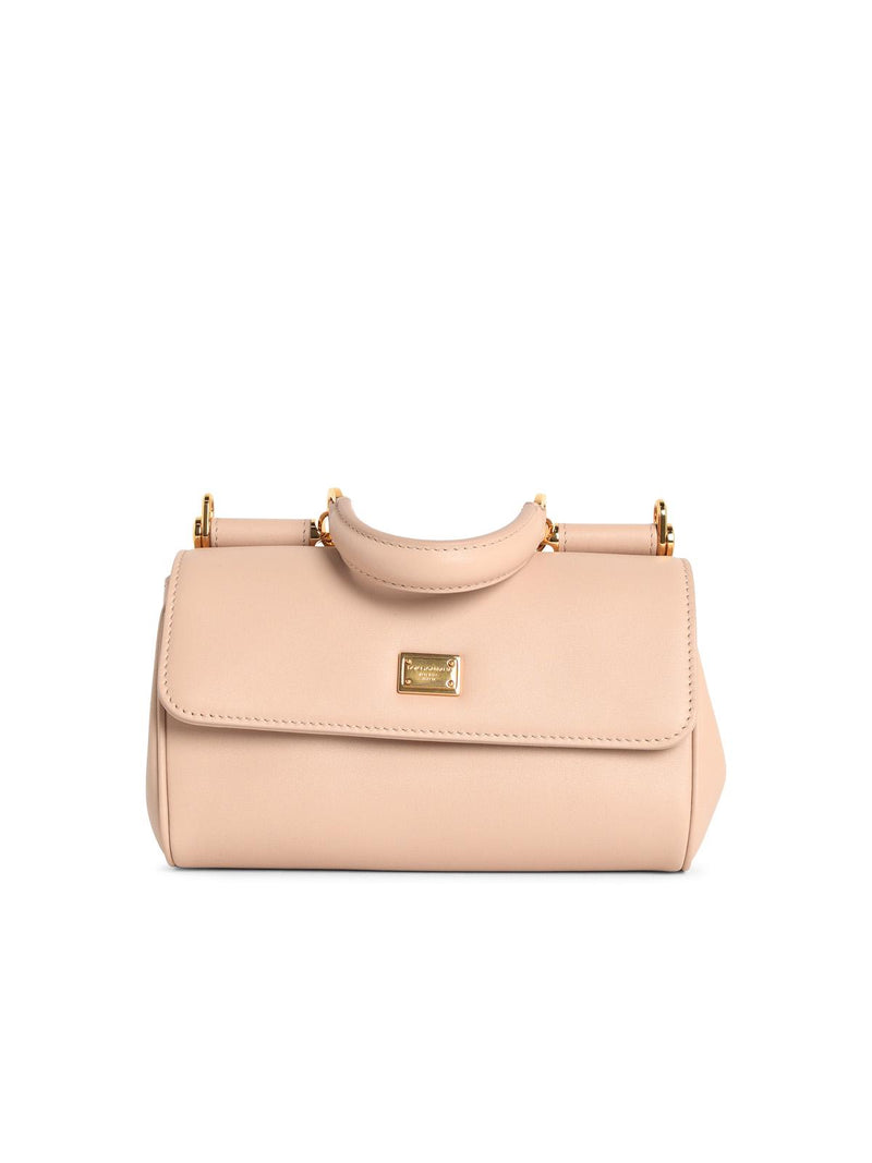 Dolce & Gabbana Dolce & Gabbana Small 'SICILY' Leather Handbag Nude - World Class Fashion
