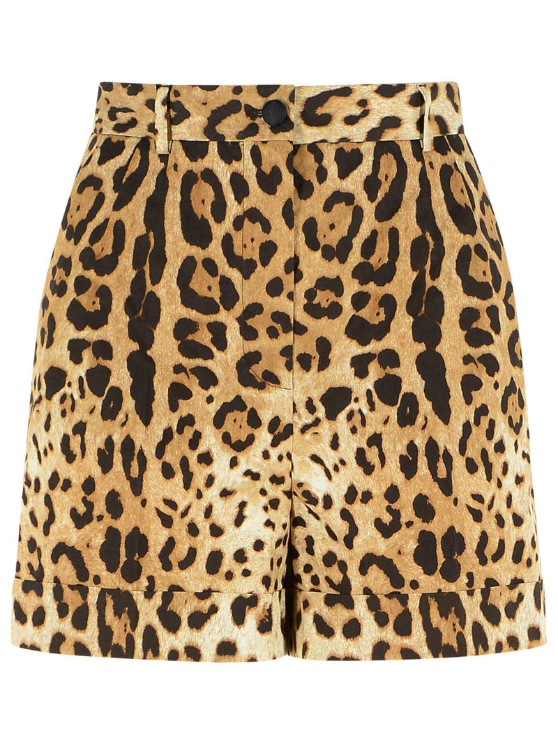 Dolce & Gabbana Dolce & Gabbana LEO Brown Cotton Women Shorts - World Class Fashion