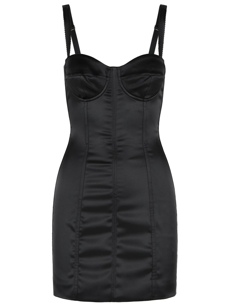 Dolce & Gabbana Dolce & Gabbana Black Acetate Blend Dress Women - World Class Fashion