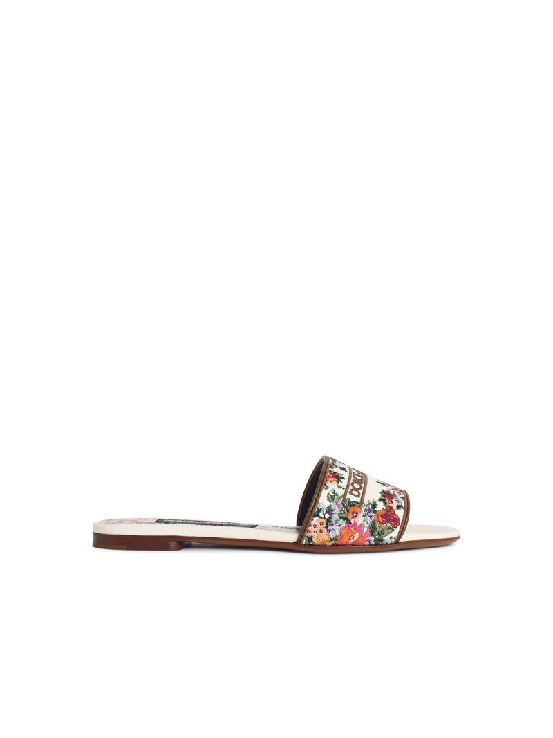 Dolce & Gabbana Dolce & Gabbana Multicolor Fabric Slippers Women - World Class Fashion