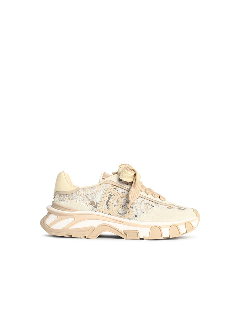 Dolce & Gabbana Dolce & Gabbana 'DG Country Road' White Lace Sneakers - World Class Fashion