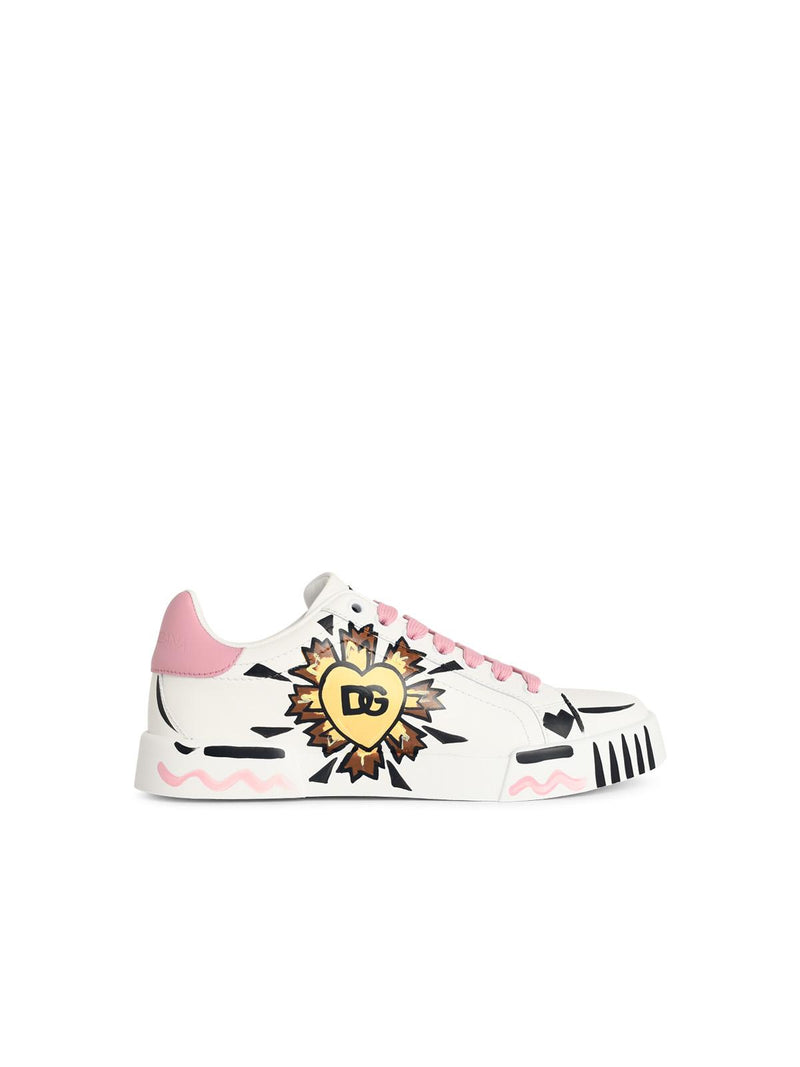Dolce & Gabbana Dolce & Gabbana Portofino Light Strobel White Sneakers - World Class Fashion