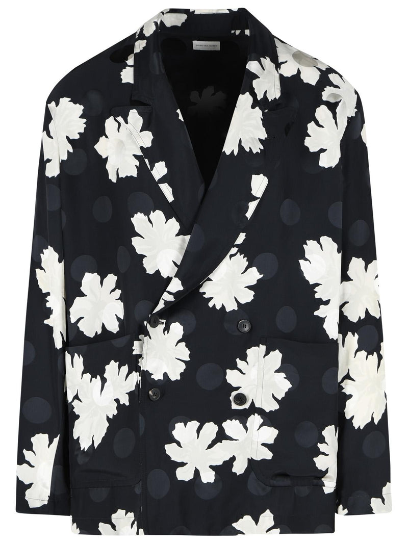 Dries Van Noten Dries Van Noten CAPLANS Black Viscose Blazer - World Class Fashion