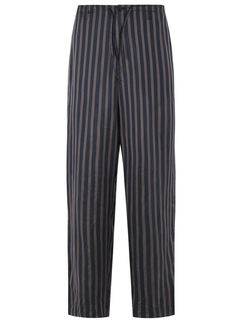 Dries Van Noten Dries Van Noten 'PENNY' Navy Cupro Pants - World Class Fashion