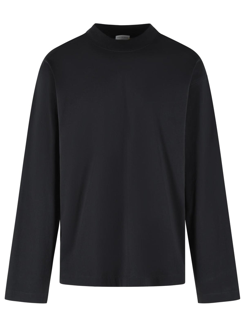 Dries Van Noten Dries Van Noten Heger Black Cotton T-shirt - World Class Fashion