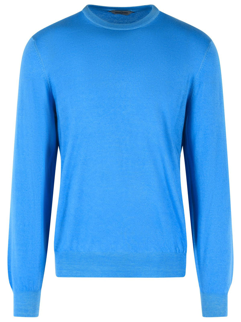 Gran Sasso Jersey de cachemira azul claro Gran Sasso para hombre - World Class Fashion