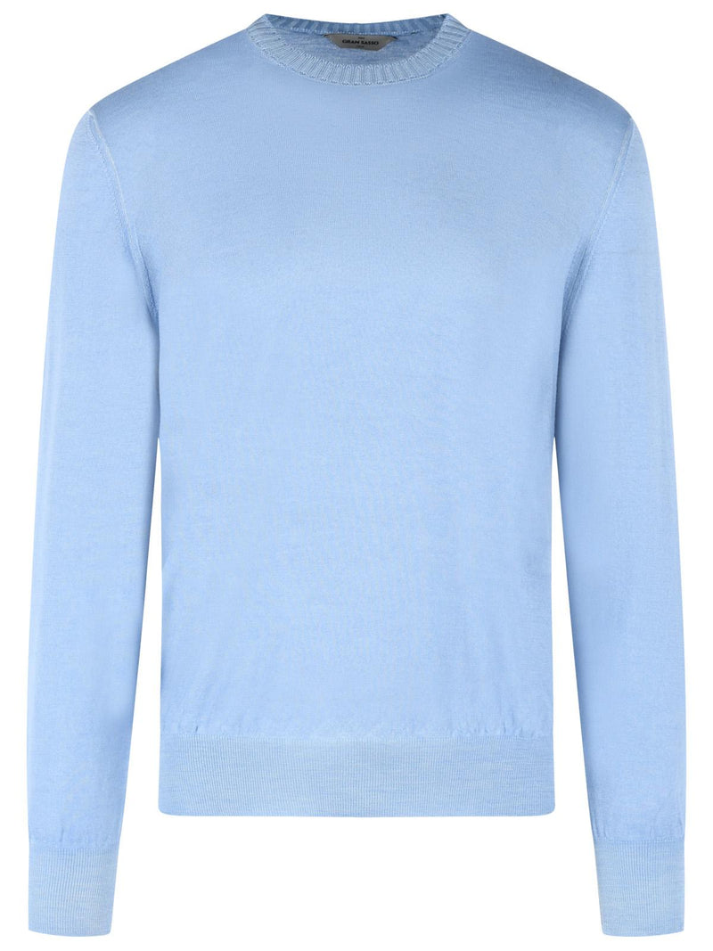 Gran Sasso Jersey Gran Sasso de Lana Virgen Azul Claro para Hombre - World Class Fashion
