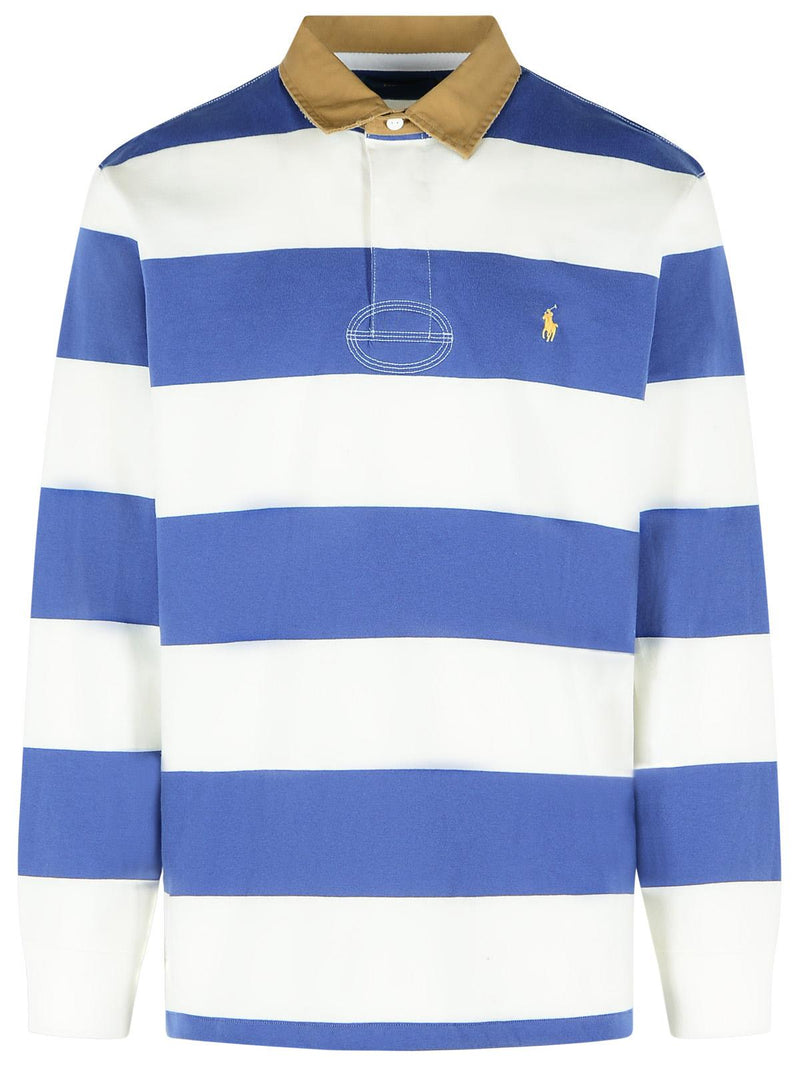 Polo Ralph Lauren Polo Ralph Lauren Rugby Blue Cotton Polo Shirt - World Class Fashion