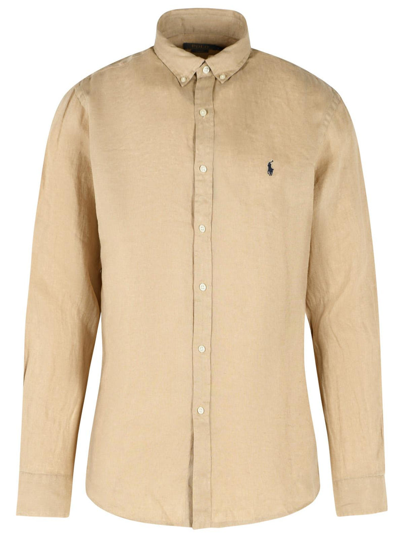 Polo Ralph Lauren Polo Ralph Lauren Linen Shirt Beige Men - World Class Fashion