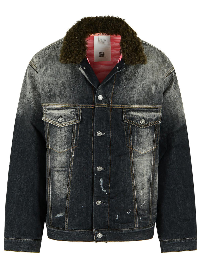 Acne Studios Acne Studios Robert Black Denim Jacket - World Class Fashion