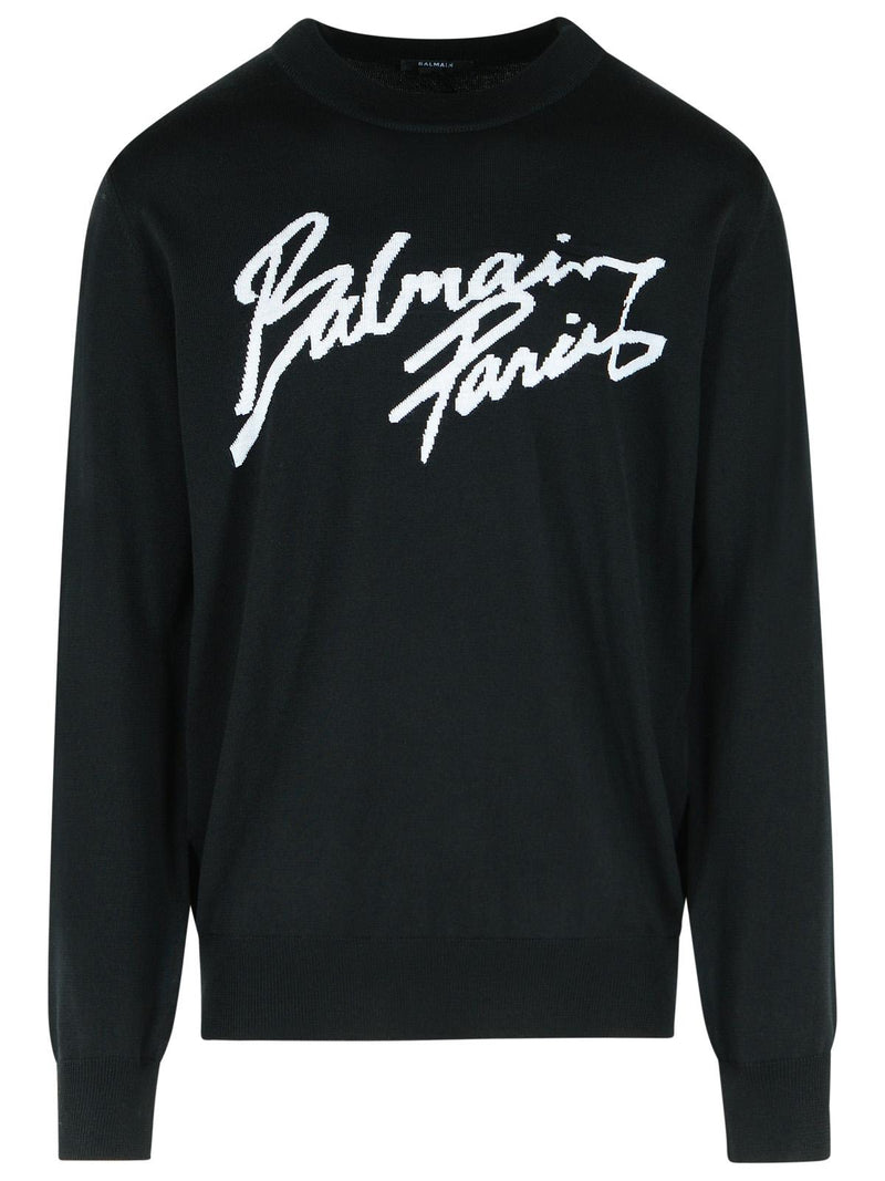 Balmain Balmain Merino Wool Sweater Black Men - World Class Fashion
