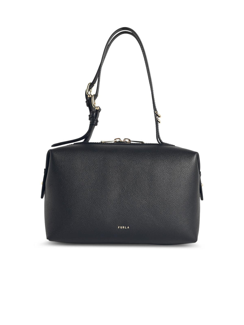 Furla Bolso Furla DOUBLE de piel negra para mujer - World Class Fashion