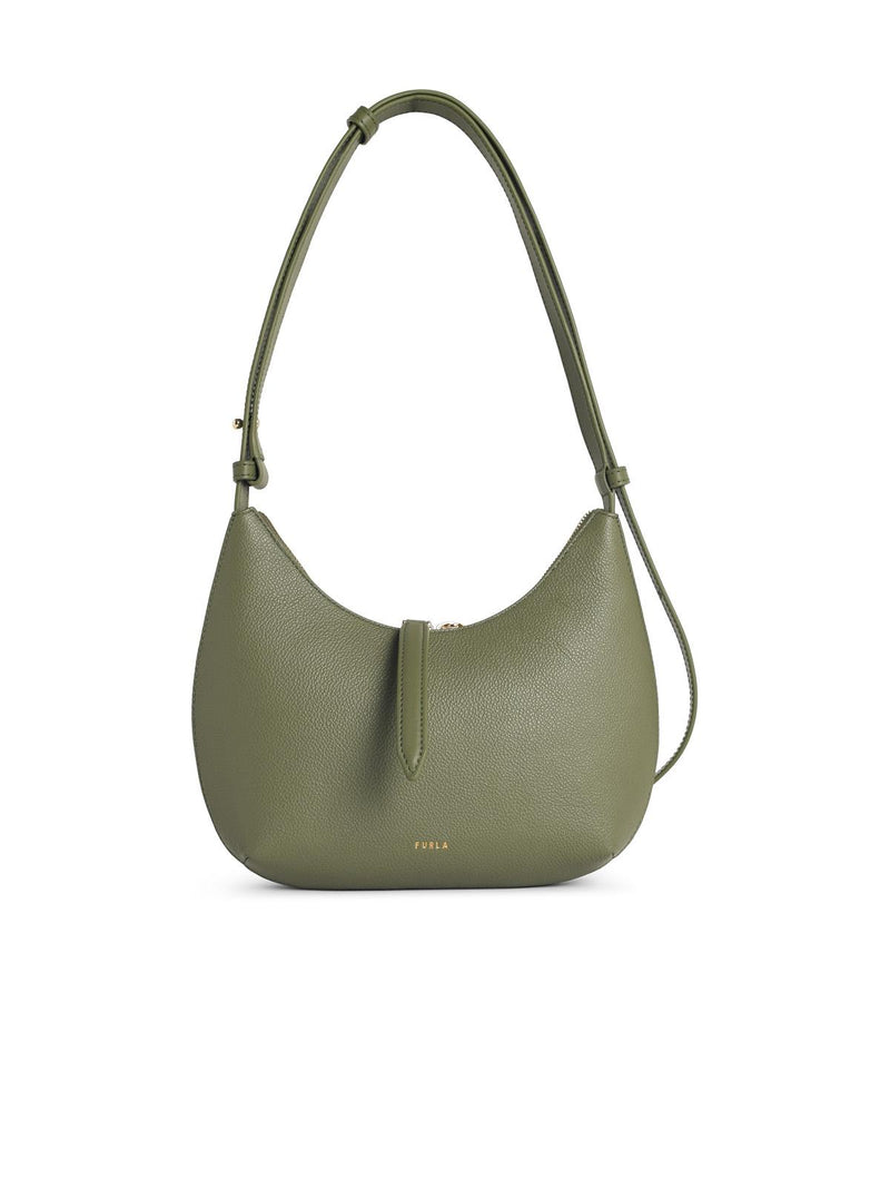 Furla Bolso de hombro Furla Goccia de piel aguacate verde - World Class Fashion
