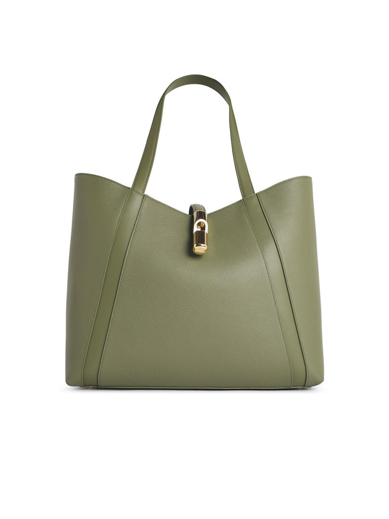 Furla Bolso Furla Shopping Goccia de piel verde - World Class Fashion