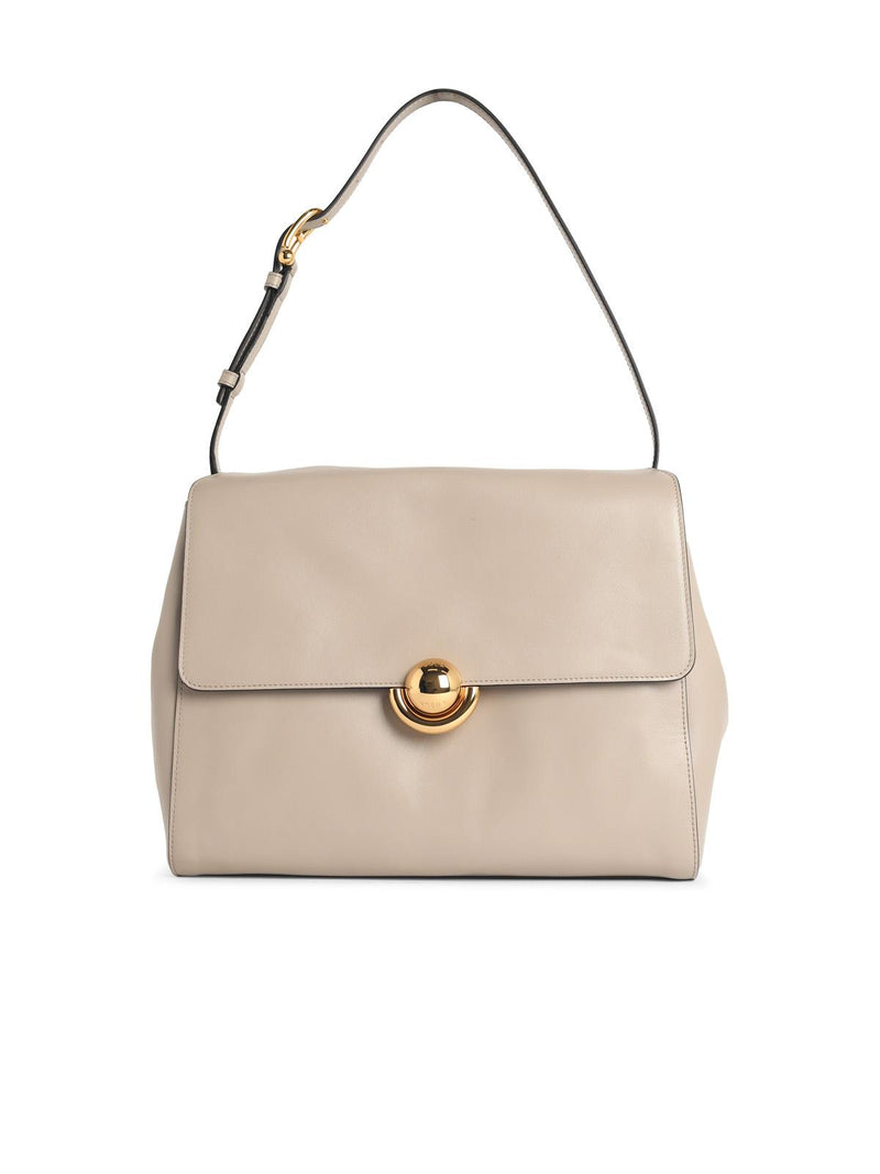 Furla Bolso de hombro Furla Domus M de cuero gris para mujer - World Class Fashion