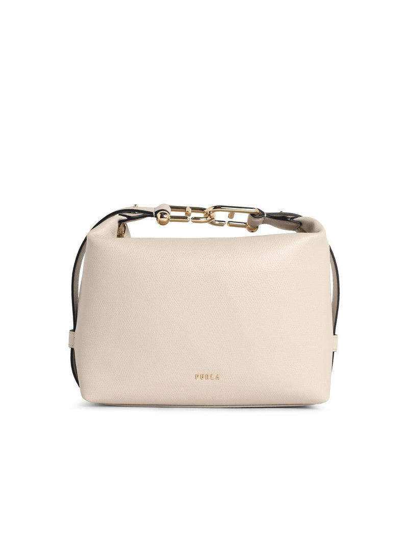 Furla Bolso de Hombro Furla Mini 'TONIE' de Piel Color Marfil - World Class Fashion