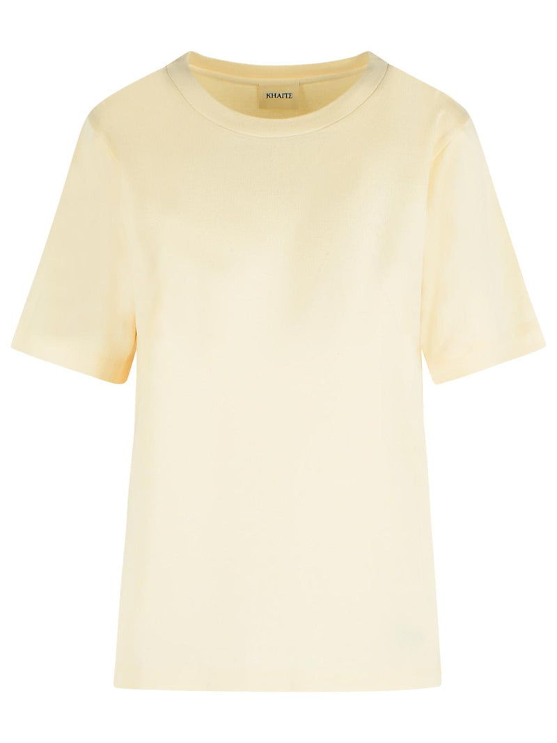 Khaite Camiseta de seda color crema para mujer Khaite Allen - World Class Fashion