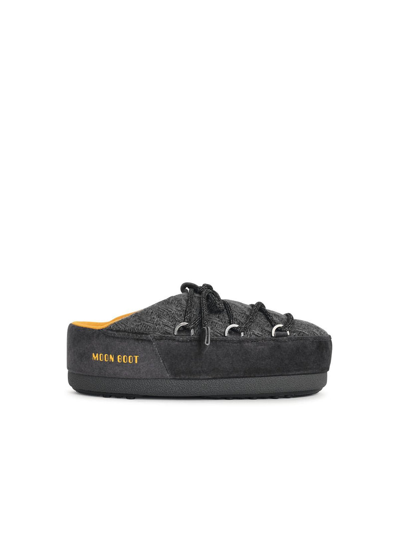 Moonboot Mules de punto Moonboot EVX en mezcla de lana gris - World Class Fashion