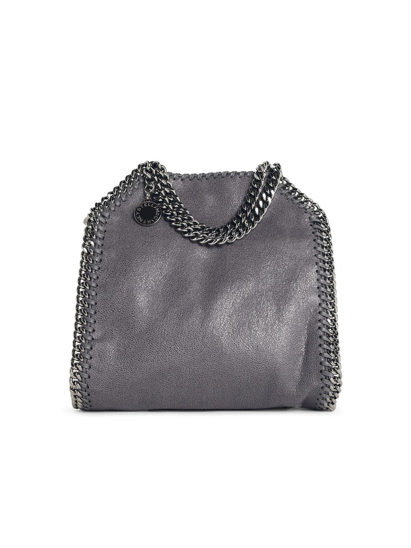 Stella Mccartney Stella McCartney Falabella Tiny Tote Bolso Gris Shaggy Deer - World Class Fashion